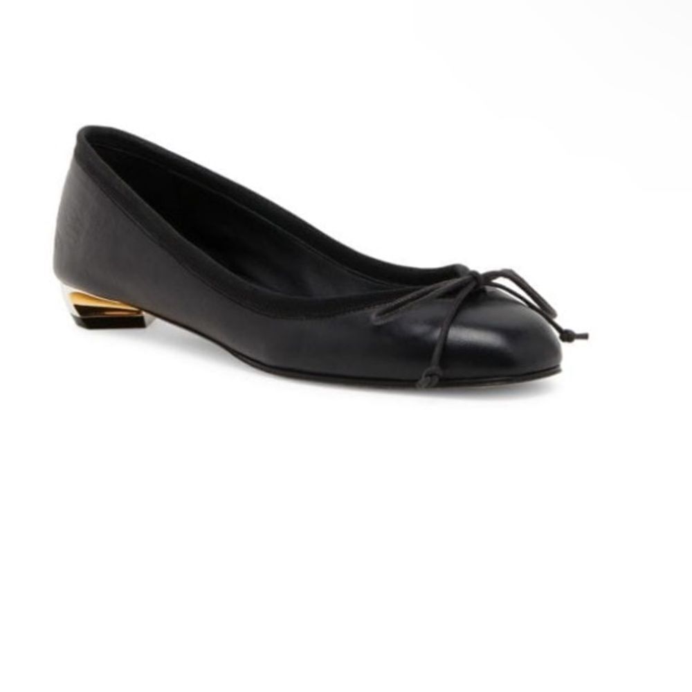 Alexander McQueen Black Leather Flats - Picture 2 of 10